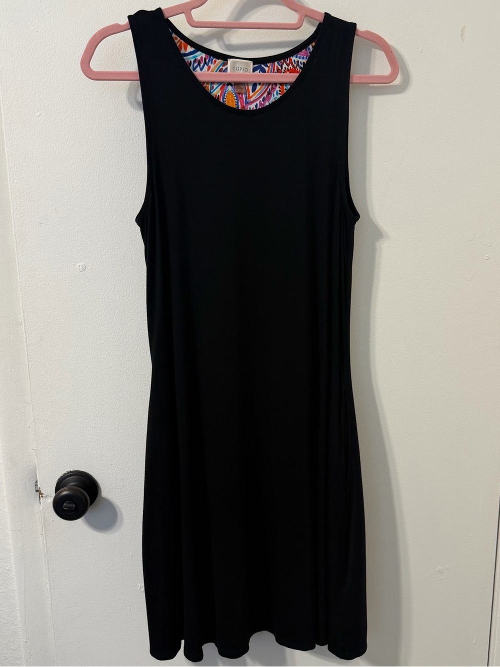 Cupio Sleeveless Black Dress with Pockets Size Medium